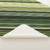 Forest Canopy Green und Cream Strip Sherpadecke (3/4)