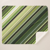 Forest Canopy Green und Cream Strip Sherpadecke (Vorderseite (Horizontal))