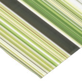 Forest Canopy Green und Cream Strip Tischdecke (Schrägansicht)
