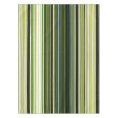 Forest Canopy Green und Cream Strip Tischdecke (Vorderseite)