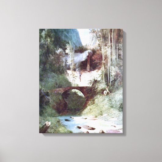 Forest Canyon (von Carl Blechen) Leinwanddruck (Vorderseite)