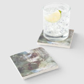 Forest Canyon (von Carl Blechen) Steinuntersetzer (Seitenansicht)