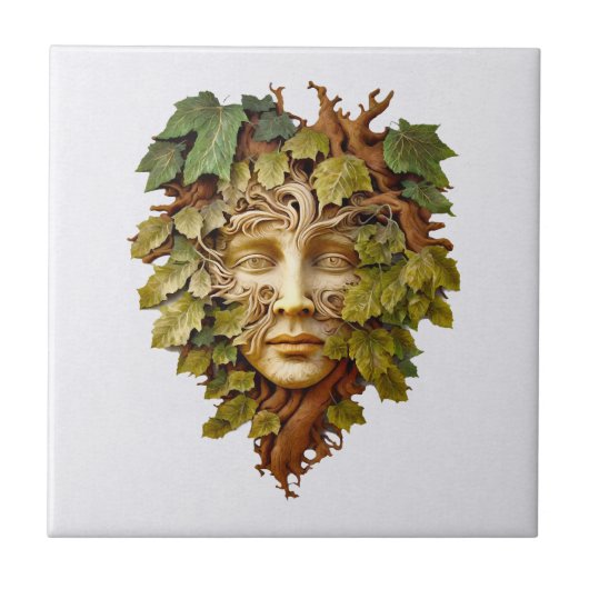 Forest Carving Ceramic Tile Fliese (Vorderseite)