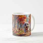 Forest Chase: Running Cat Mug Kaffeetasse (VorderseiteRechts)