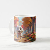 Forest Chase: Running Cat Mug Kaffeetasse (Vorderseite Links)