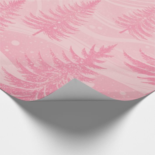 Forest Christmas Pink Coquette Geschenkpapier (Ecke)