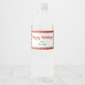 Forest Christmas Water Flasche Label Wasserflaschenetikett (Vorderseite)