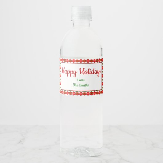 Forest Christmas Water Flasche Label Wasserflaschenetikett (Vorderseite)