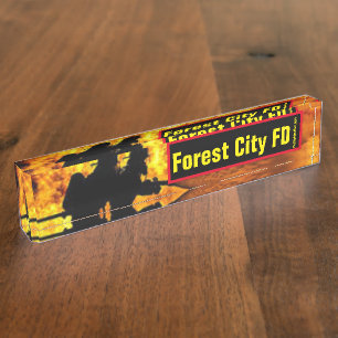 Forest City FD Flammen Schreibtischschild
