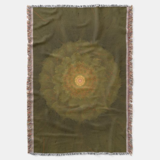 Forest Core – Textured Organic Fractal Art Decke (Vorderseite Vertikal)