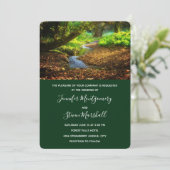 Forest Creek Beautiful Nature Foto Hochzeit Einladung (Stehend Vorderseite)