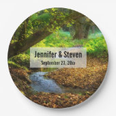 Forest Creek Beautiful Nature Foto Hochzeit Pappteller (Vorderseite)