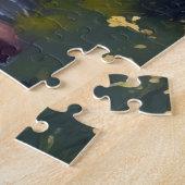 Forest Creek | Herbstlaub Wasserfarbenlandschaft Puzzle (Seite)