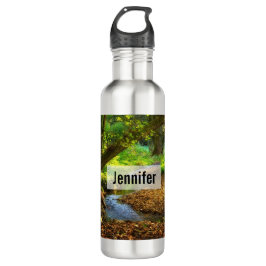Forest Creek Schöne Landschaft Foto Edelstahlflasche