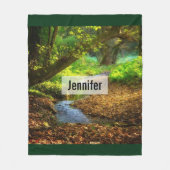Forest Creek Schöne Landschaft Foto Fleecedecke (Vorderseite)
