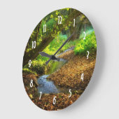 Forest Creek Schöne Landschaft Foto Große Wanduhr (Winkel)