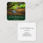 Forest Creek Schöne Landschaft Foto Quadratische Visitenkarte (Vorne/Hinten)