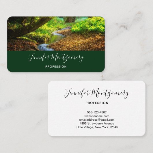 Forest Creek Schöne Landschaft Foto Visitenkarte (Vorne/Hinten)