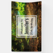 Forest Creek Schönes Foto Natur Willkommen Banner (Vertikal)