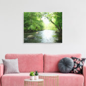 Forest creek Stretched Canvas Print Leinwanddruck (Insitu (Wohnzimmer))