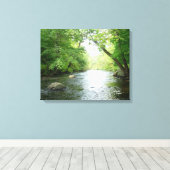 Forest creek Stretched Canvas Print Leinwanddruck (Insitu (Holzboden))