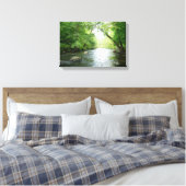 Forest creek Stretched Canvas Print Leinwanddruck (Insitu (Schlafzimmer))