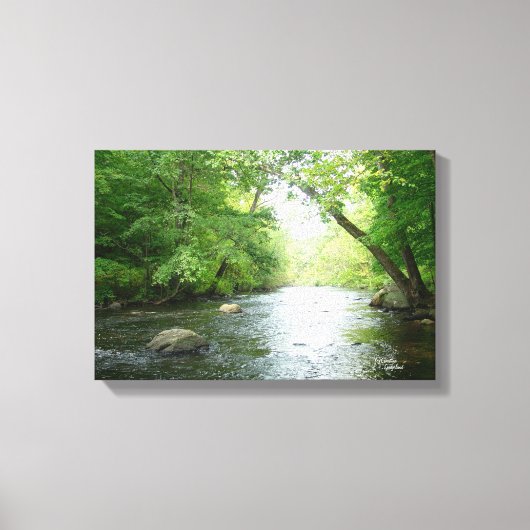 Forest creek Stretched Canvas Print Leinwanddruck (Vorderseite)