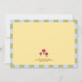 Forest Critters Kinderdusche Einladung (Rückseite)