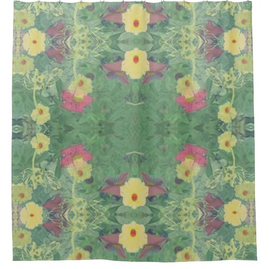 Forest Daisy Floor w/Name Duschvorhang (Vorderseite)