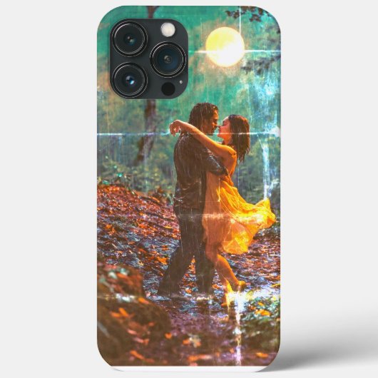 Forest Dance Couple iPhone Case mit Monogram 'M' (Rückseite)