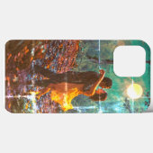 Forest Dance Couple iPhone Case mit Monogram 'M' (Rückseite (Horizontal))