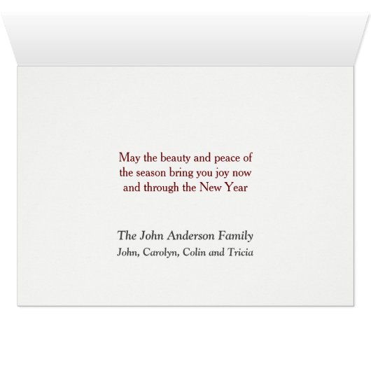 Forest Dee Christmas in Illinois Card (Innenansicht Horizontal (Unten))