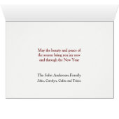 Forest Dee Christmas in Indiana Card (Innenansicht Horizontal (Unten))