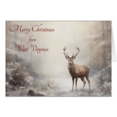Forest Deep Christmas in West Virginia Card (Vorderseite (Horizontal))