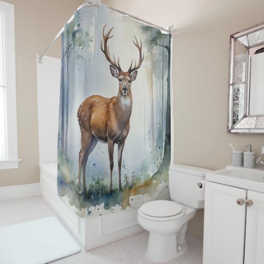 Forest Deer Duschvorhang (Beispiel)