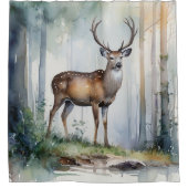 Forest Deer Duschvorhang (Vorderseite)