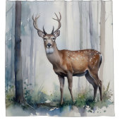 Forest Deer Duschvorhang (Vorderseite)