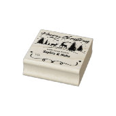 Forest Deer Frohe Weihnachten mit Liebe, Couple Ta Gummistempel (Stempel)