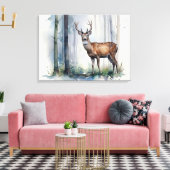 Forest Deer Leinwand Art (Insitu (Wohnzimmer))