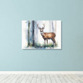 Forest Deer Leinwand Art (Insitu (Holzboden))