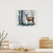 Forest Deer Poster (Küche)