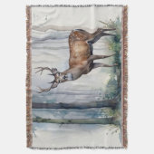 Forest Deer Throw Blanket Decke (Vorderseite Vertikal)