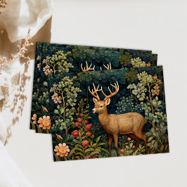 Forest Deer William Morris Cottagecore Seidenpapier