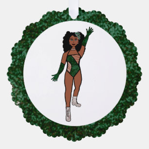 Forest & Diamonds Dancer Ornament Card A Karte