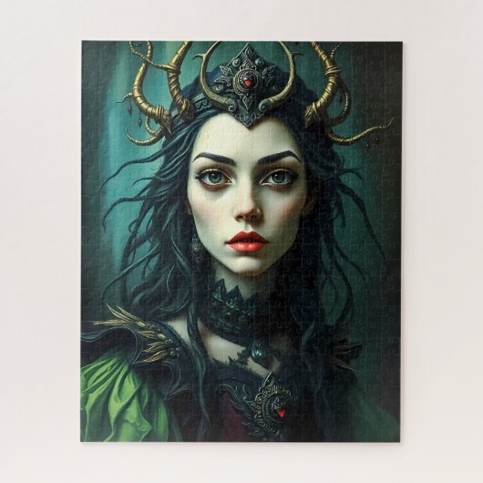 Forest Dryad Queen Mystical Nature Elf Puzzle (Vertikal)