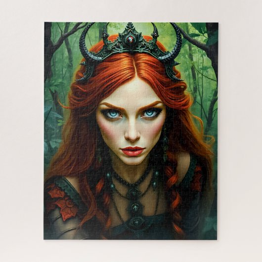 Forest Dryad Queen - Mystical Nature Fantasy Art Puzzle (Vertikal)