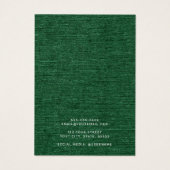 Forest dunkelgrüne Leinen sehen Ohrsichtkarte aus (Rückseite)