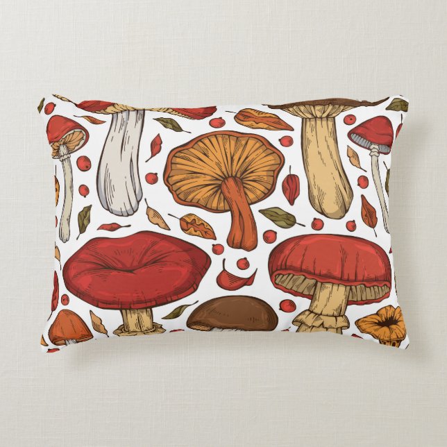 Forest Edibles: Vintage Wildsammlung. Dekokissen (Vorderseite)