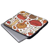 Forest Edibles: Vintage Wildsammlung. Laptopschutzhülle (Vorne Knopf)
