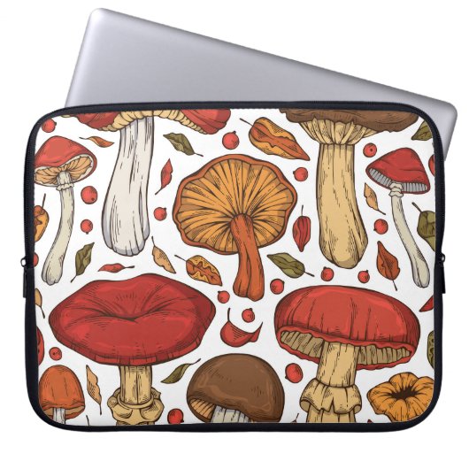 Forest Edibles: Vintage Wildsammlung. Laptopschutzhülle (Vorderseite)